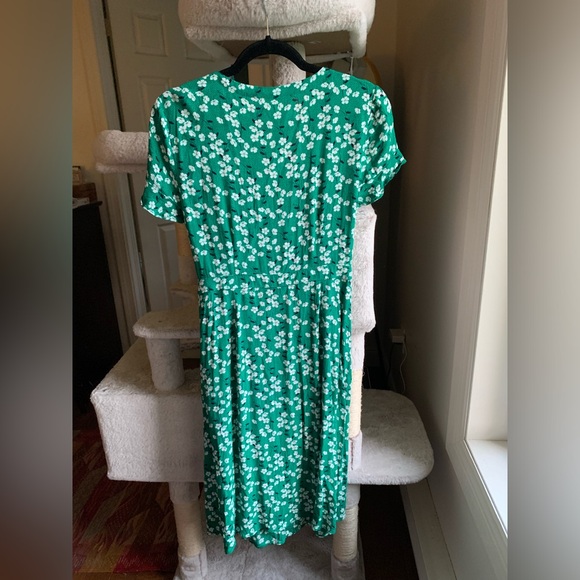 LOFT green floral midi dress - Picture 4 of 7